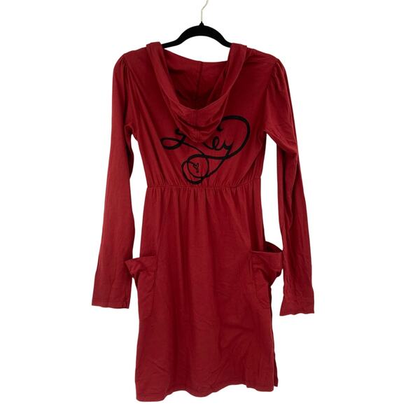 Key Closet Medusa Red Graphic Y2K Hooded V Neck Dress Large NWOT - Picture 2 of 11